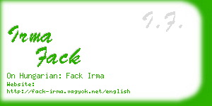 irma fack business card